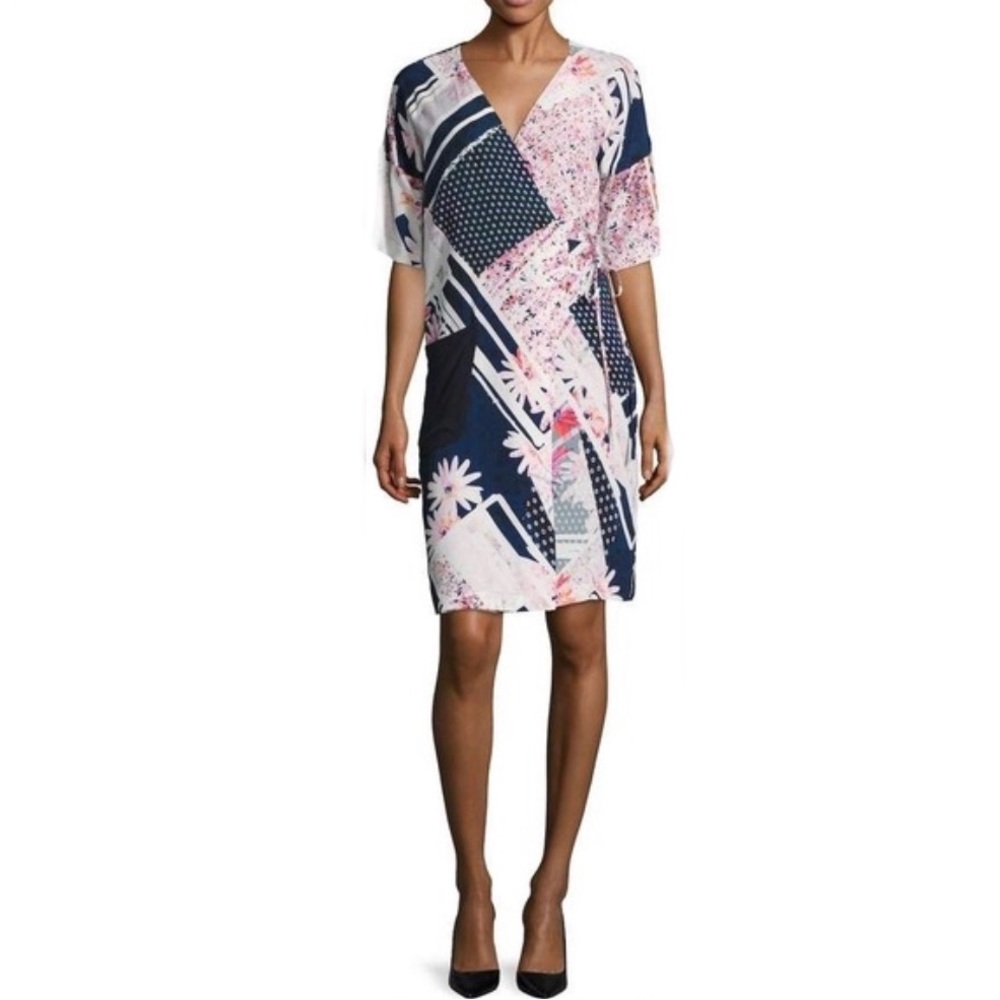 French Connection Samba Avenue Floral Printed Wrap Dress